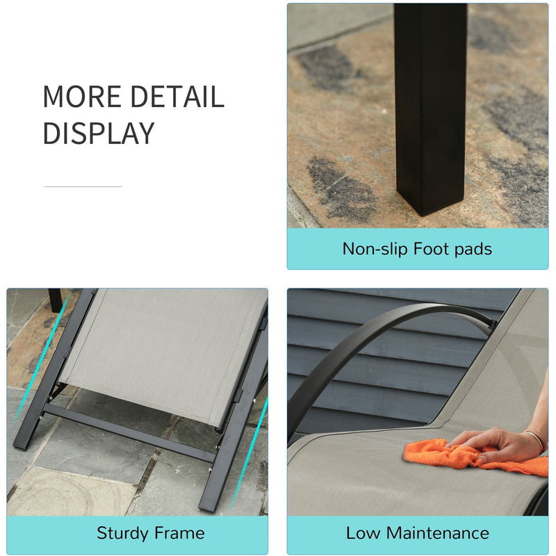 3-Piece Sun Loungers With Table