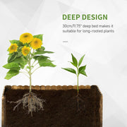 Large Wooden Garden Raised Bed Pot Outsunny