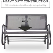 Outdoor Glider Bench, 2 Seater Outsunny