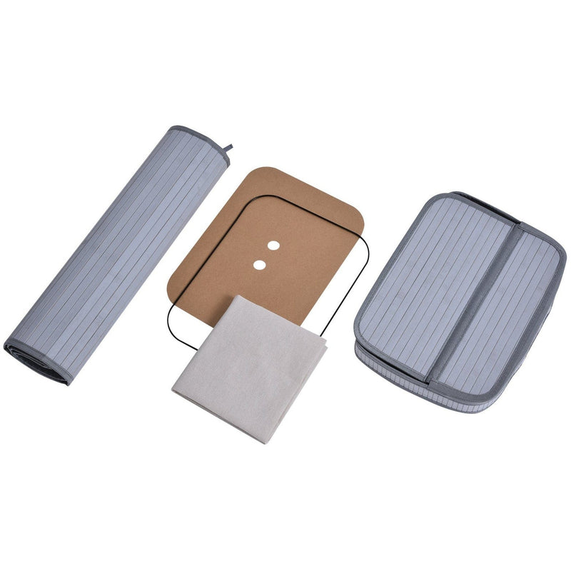 Foldable Laundry Basket, Grey Wood