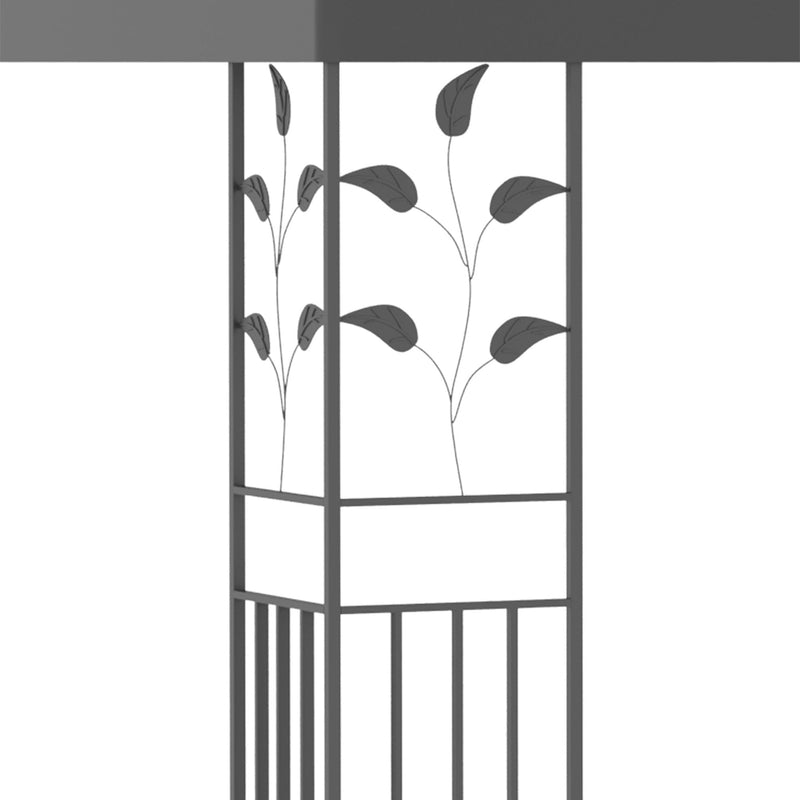 Steel Framed Gazebo with Vented Roof, 3x3m