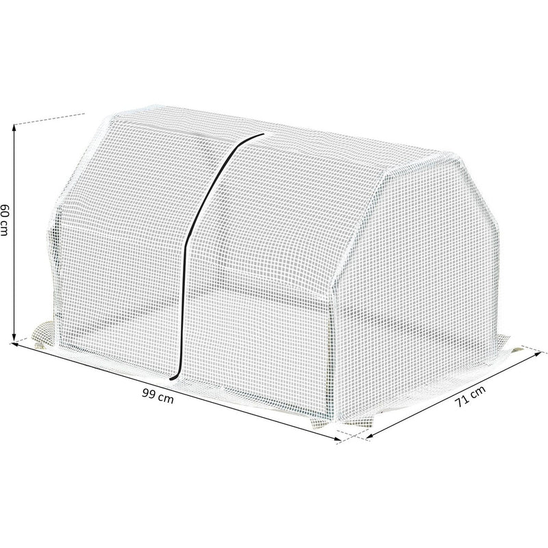 Mini PVC Greenhouse, Steel, 99 x 71 x 60 cm