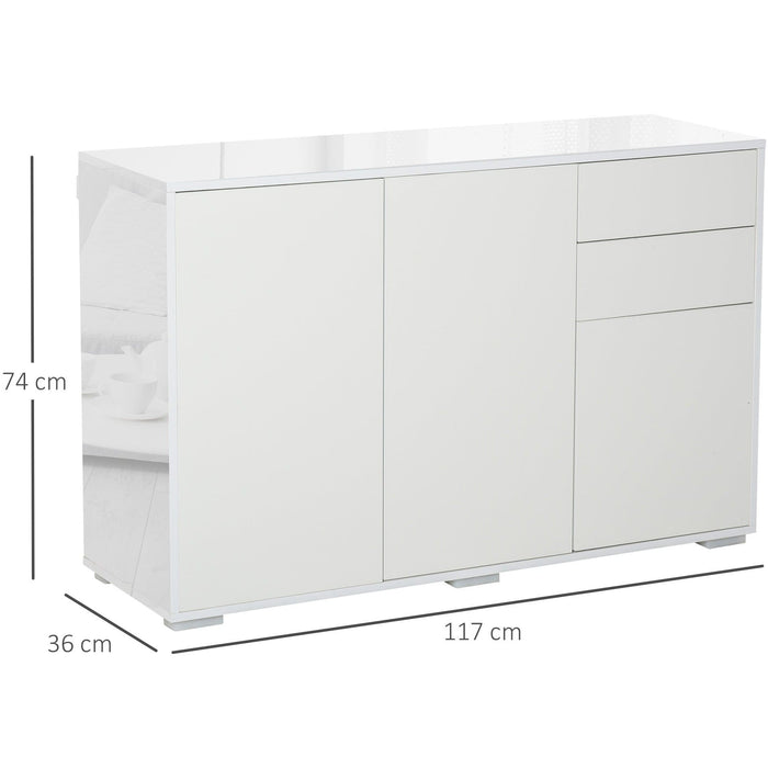 Modern Storage Cabinet For Living Room, L117 x W36 x H74cm