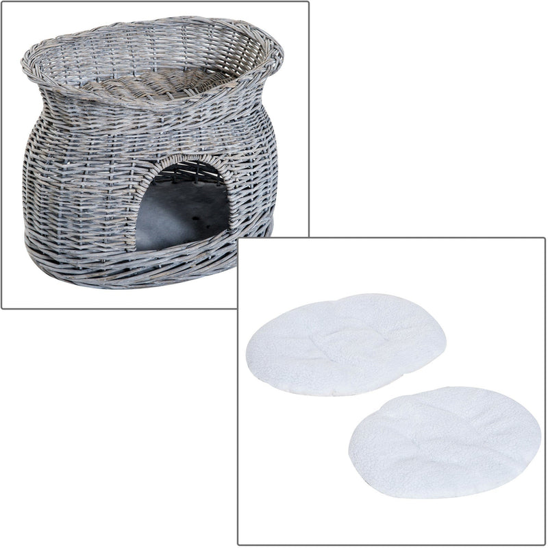 "114cm Beige Cat Tree: Sturdy House for Climbing and Play"