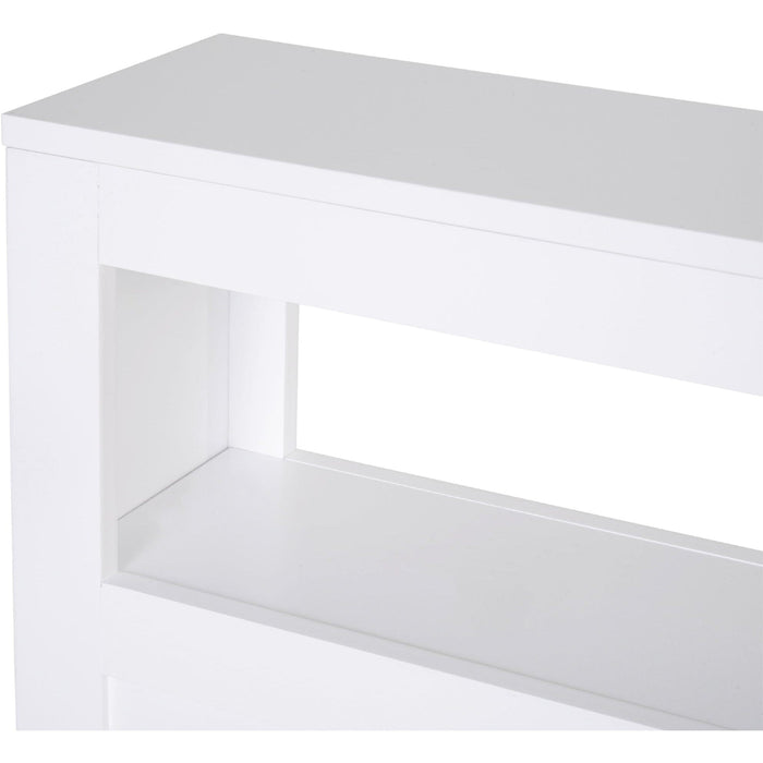 Small White Bathroom Storage Cabinet, 16W x 52D 71H cm