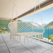 Hammock Chair With Metal Frame, Large Cushioned Seat Outsunny