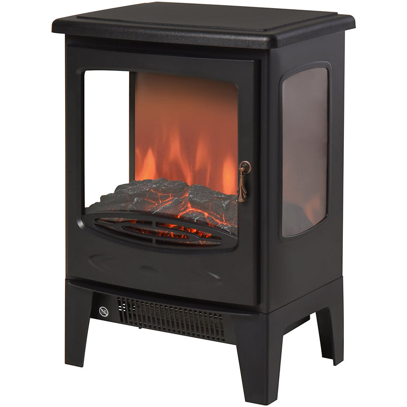 1800W Portable Fireplace Heater, Black