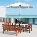 2.5m Tilting Parasol - Scalloped Edge, Vented Top Outsunny