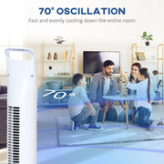 36" Tower Fan with Remote, 3 Speed, Oscillation, 7.5h Timer Homcom