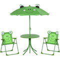Kids Picnic Table Set with Adjustable Umbrella Outsunny