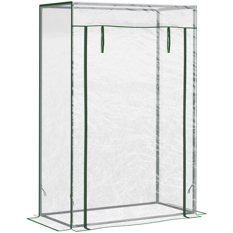 Compact Mini Greenhouse, Steel, Roll-up Door, 100x50x150cm