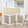 Freestanding Wooden Dog Gate, 3 Panel, Foldable, 61cm, White Homcom