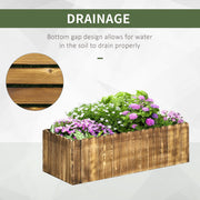 Large Wooden Garden Raised Bed Pot Outsunny