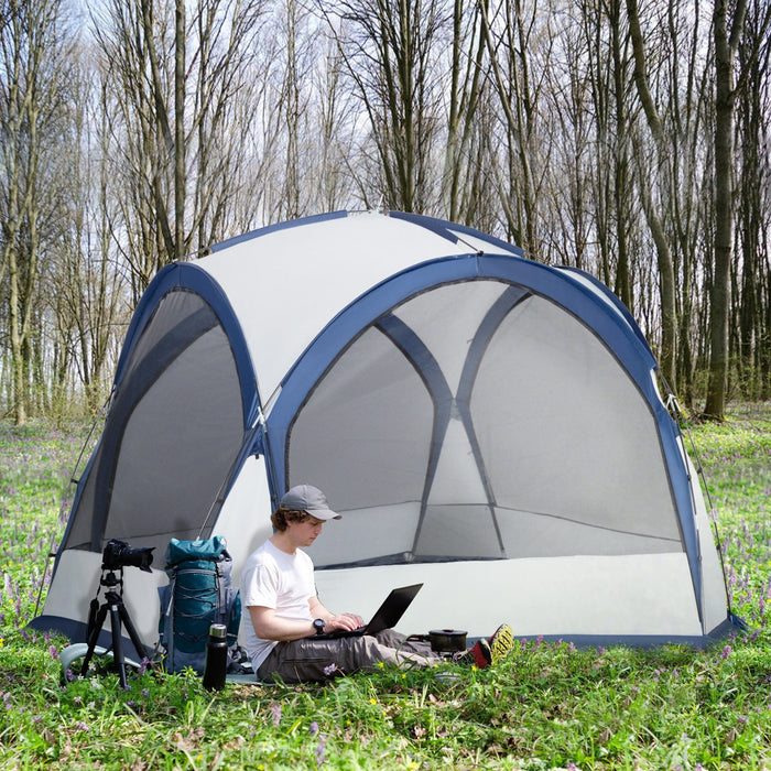 Dome Tent 6 Person, Easy Setup, Zipped Doors, Carry Bag