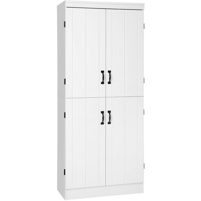 4 Door Tall Kitchen Cupboard, 6 Shelves