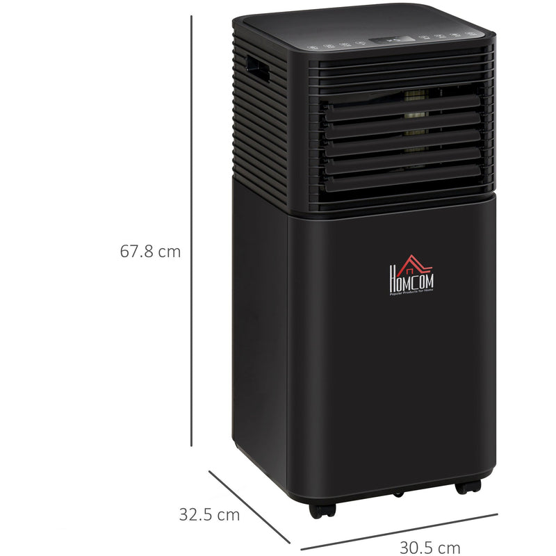 7000BTU 4-In-1 Portable AC w/ Remote LED Timer, Black Homcom