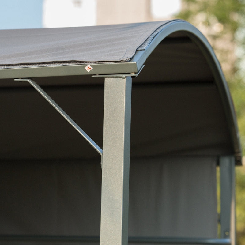 Metal Frame Outdoor BBQ Canopy, Grey