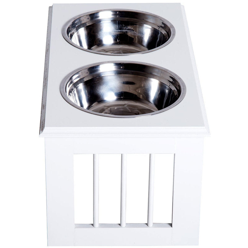 Stainless Steel Pet Feeder, 58.4x30.5x25.4cm