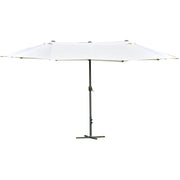 4.6m Double Sided Parasol With Crank Handle, No Base Outsunny