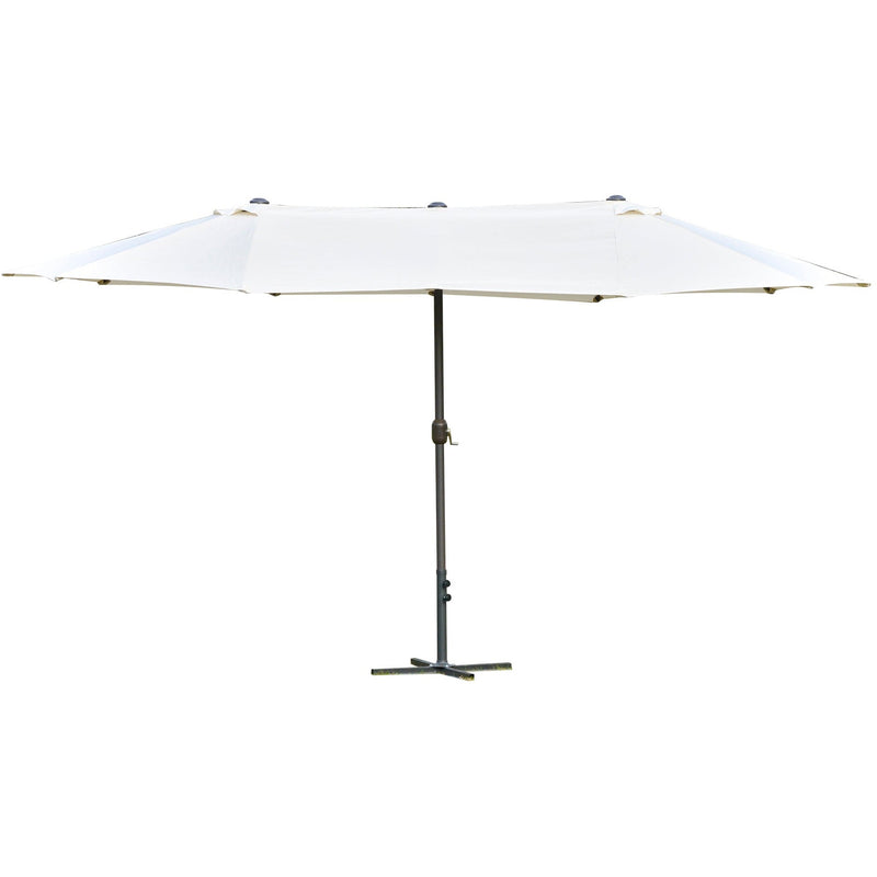 4.6m Double Sided Parasol With Crank Handle, No Base Outsunny