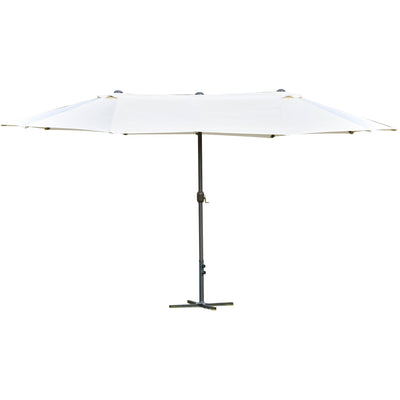 4.6m Double Sided Parasol With Crank Handle, No Base Outsunny
