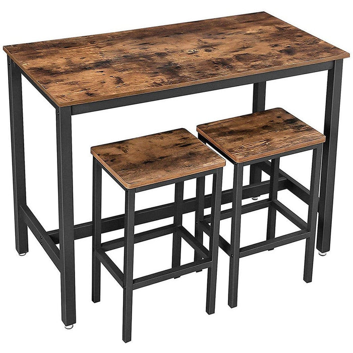 Vasagle Industrial Bar Table with 2 Bar Stools