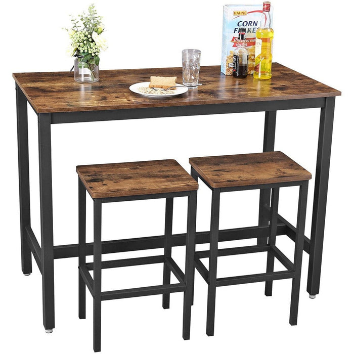 Vasagle Industrial Bar Table with 2 Bar Stools