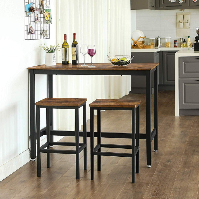 Vasagle Industrial Bar Table with 2 Bar Stools