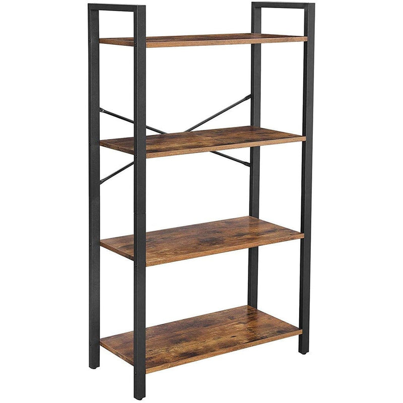 4 Shelf Bookcase by Vasagle, Rustic Brown