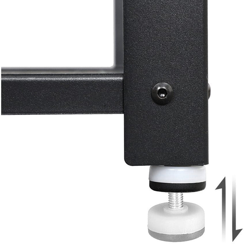 Vasagle Industrial Shoe Bench - Features a black steel frame and rustic brown wooden top, which can be used as a seat. There are two open shelves for storing pairs of shoes