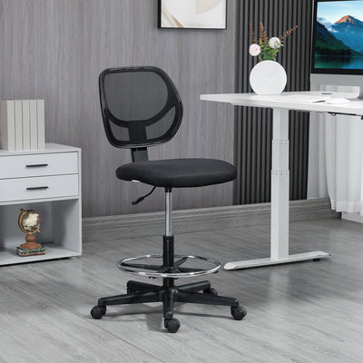 Mesh Standing Desk Chair Black Vinsetto