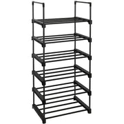 6 Tier Metal Shoe Rack, Black SONGMICS