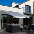 Manual Retractable Garden Patio Awning, 3m x 2.5m Outsunny