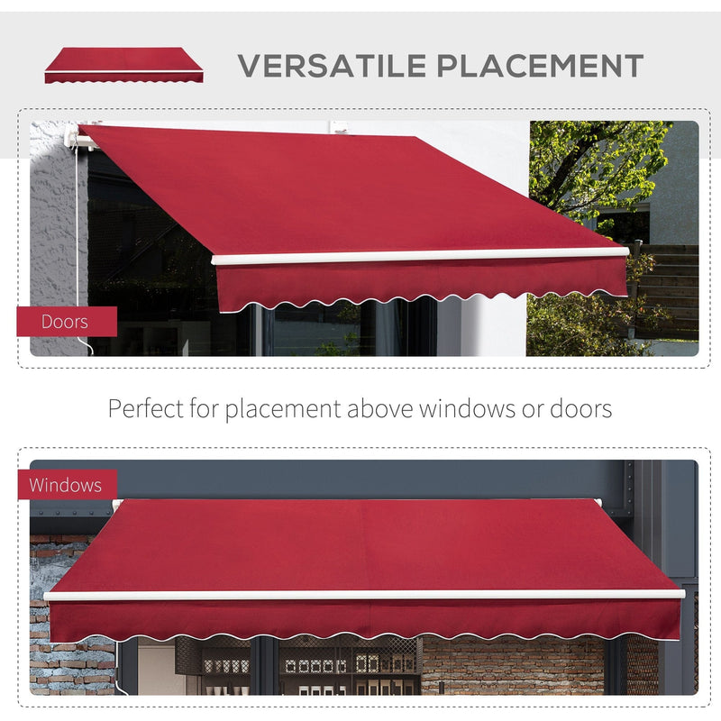 Awning Canopy Retractable, Manual Operation, 4x2.5m