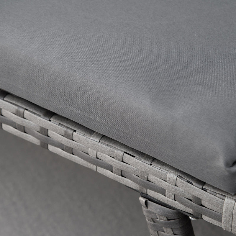 2 Seater Rattan Sofa Daybed Bench with Cushions