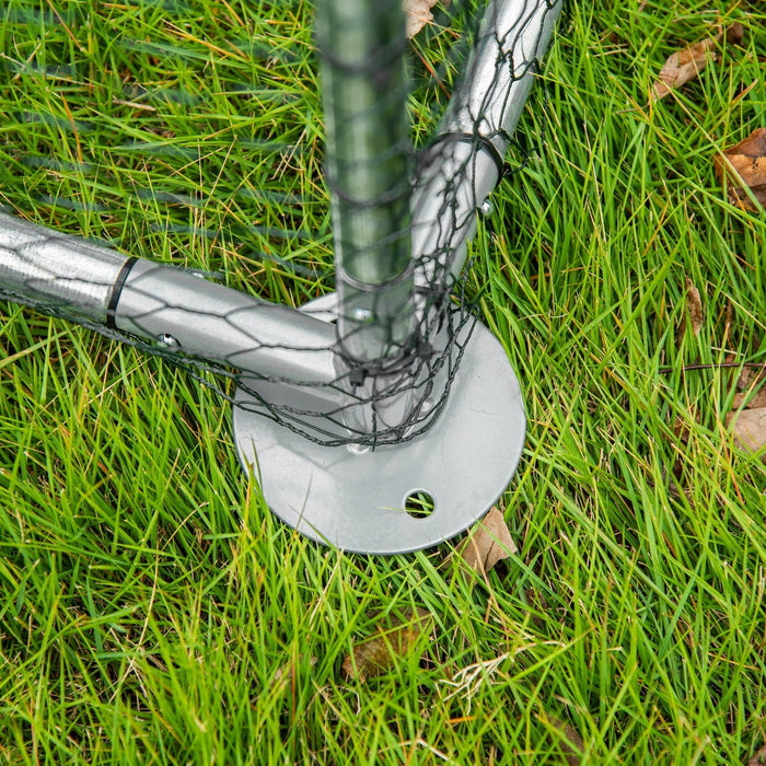 Large Galvanised Walk In Chicken Run w/ Water-Resist Cover