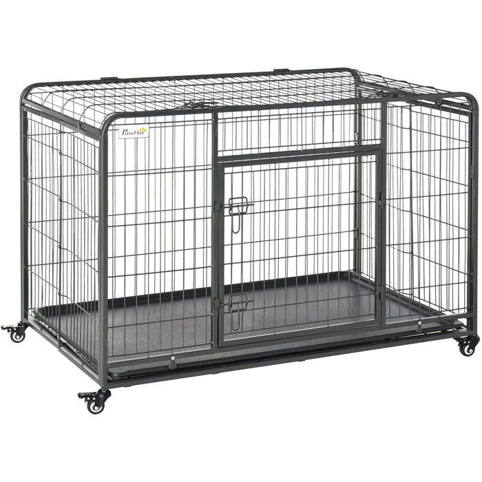 Foldable Heavy Duty Kennel with Double Doors