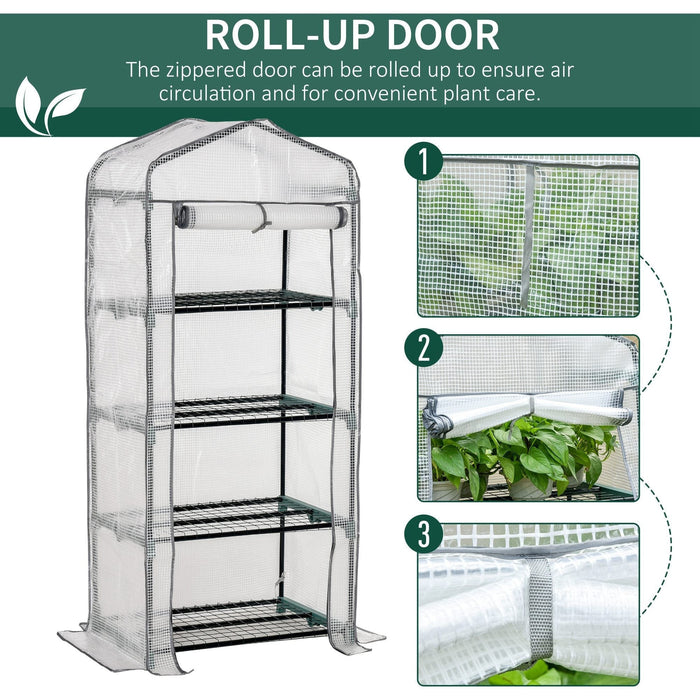 Mini Greenhouse - Plants & Veggies - 160x70x50 cm - White