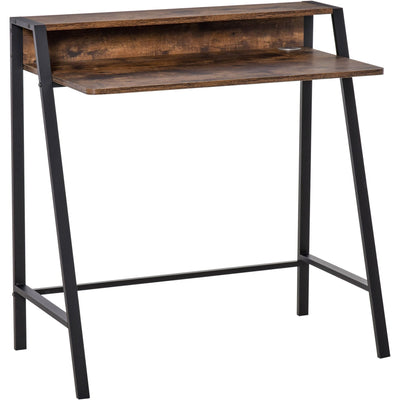 Home Office Desk with Storage Shelf, L84 x W45 x H85cm Homcom