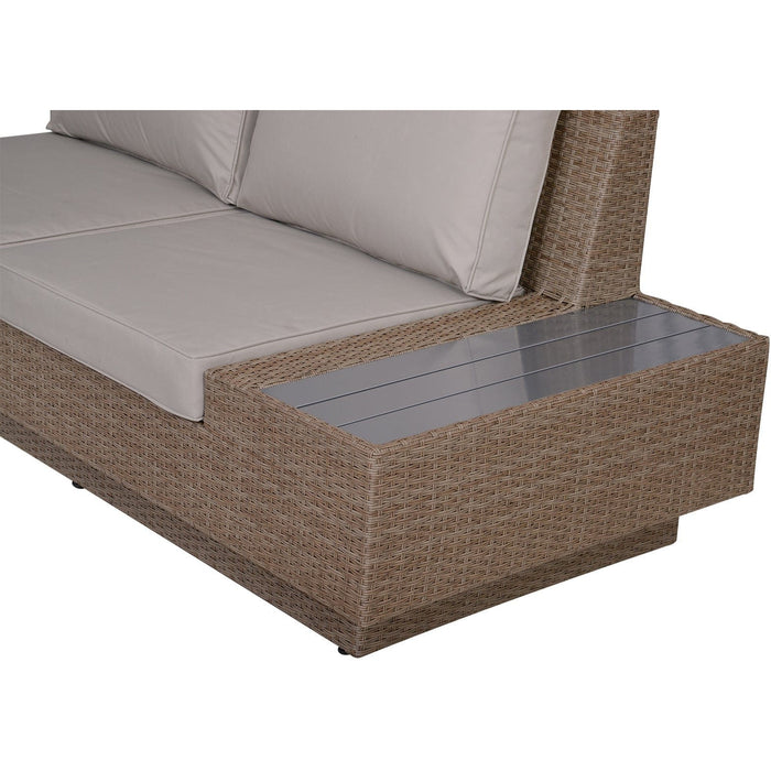 Garden Furniture Corner Sofa & Coffee Table Set