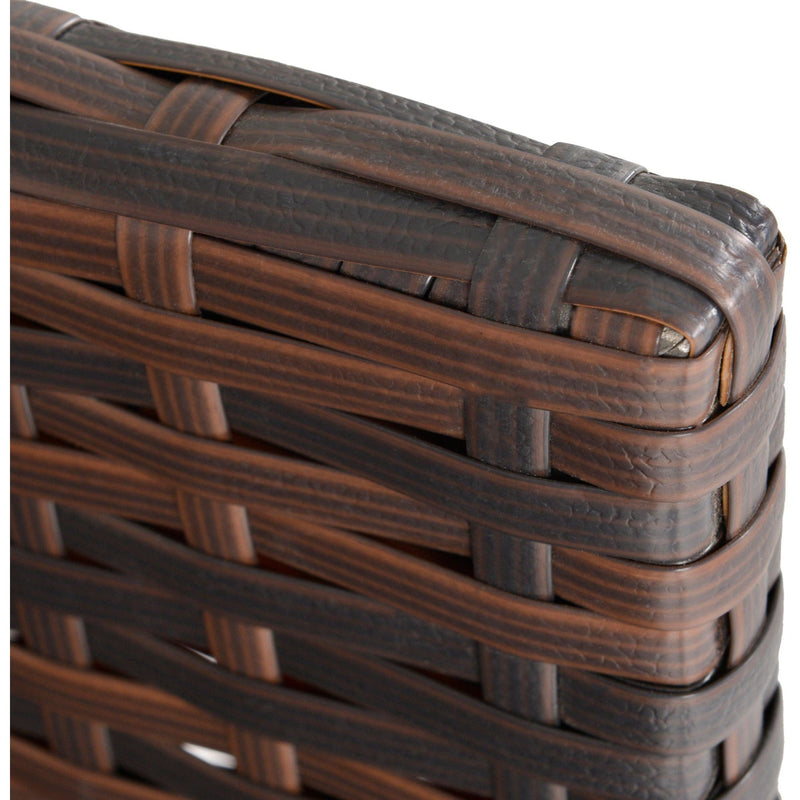 Rattan Cube Dining Set with Table, Chairs & Footrest