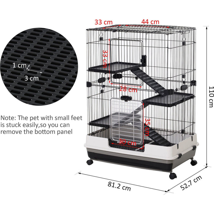 3-Tier Small Animal Cage With Wheels
