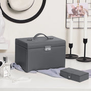 Jewellery Organiser Case with 2 Drawers, Grey SONGMICS
