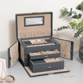 Jewellery Organiser Case with 2 Drawers, Grey SONGMICS