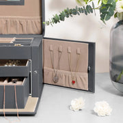 Jewellery Organiser Case with 2 Drawers, Grey SONGMICS
