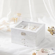 Songmics White Jewellery Box With Drawers Songmics