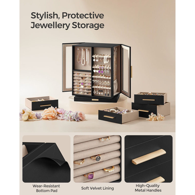 Songmics Rotating Jewellery Organiser, Graphite Black Songmics