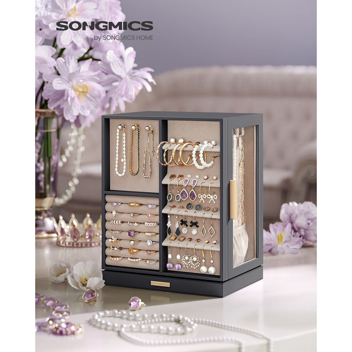 Songmics Rotating Jewellery Organiser, Slate Grey