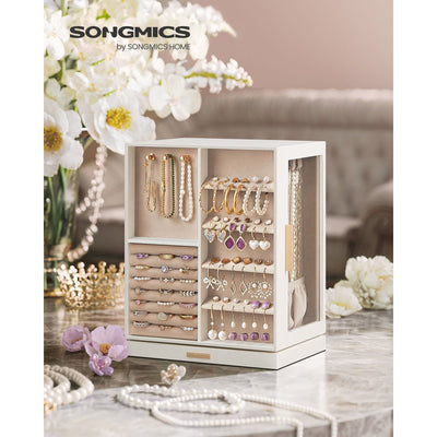 Songmics Rotating Jewellery Organiser, Cloud White Songmics