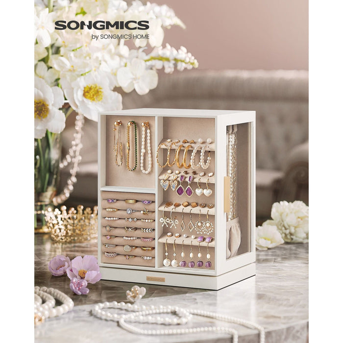 Songmics Rotating Jewellery Organiser, Cloud White